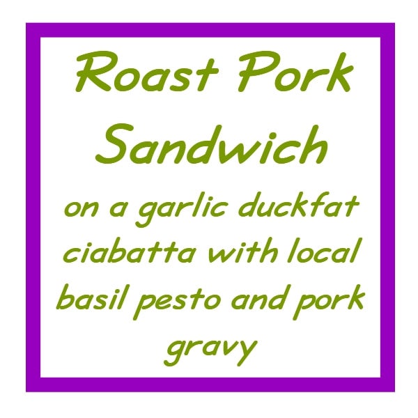 Roast Pork Sandwich on August 6, 2023 Bobolink LLC